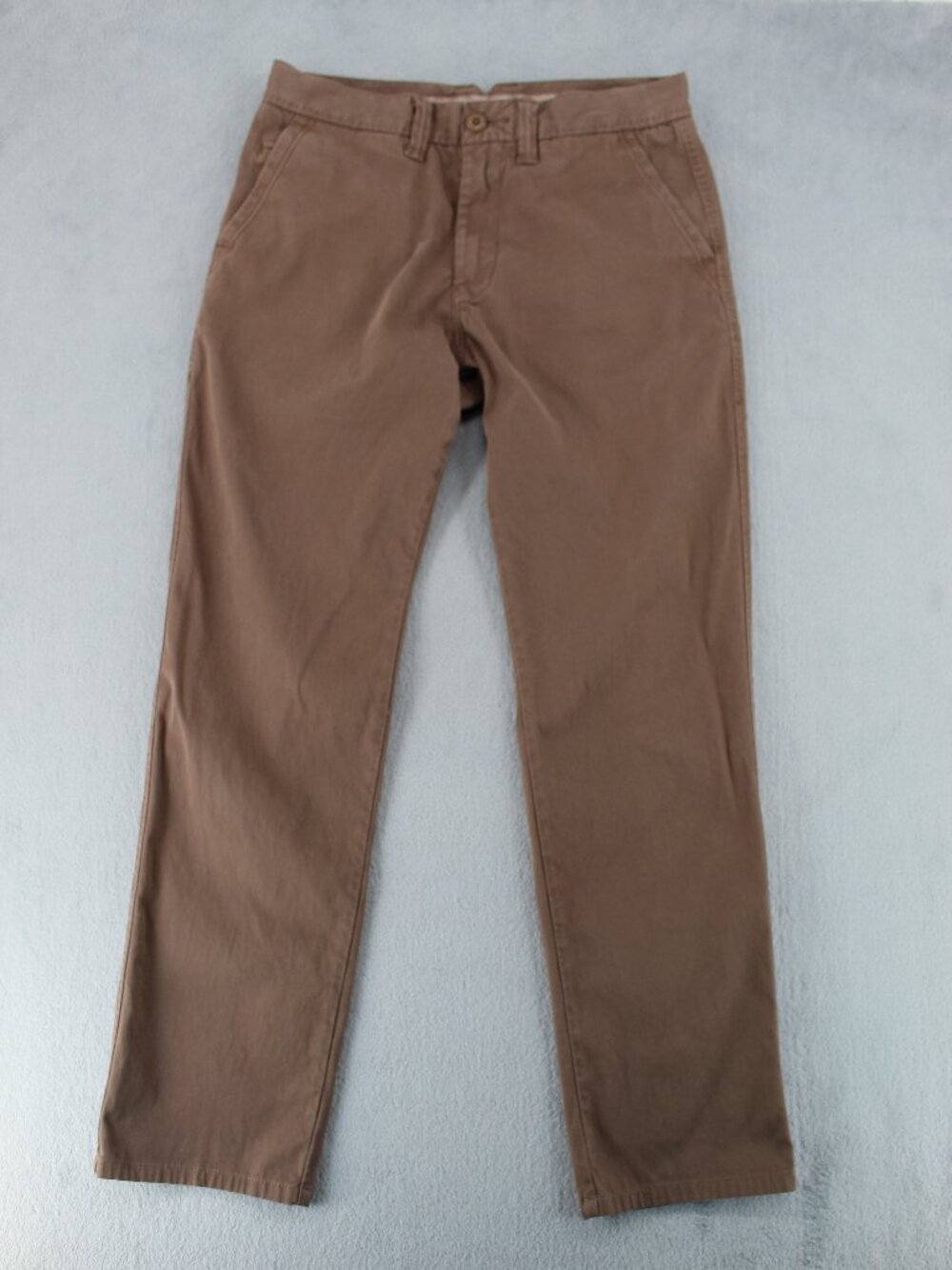 Halsey Men’s Khaki Chino Pants 30/34 Tan Brown Cotton Stretch Casual Trousers